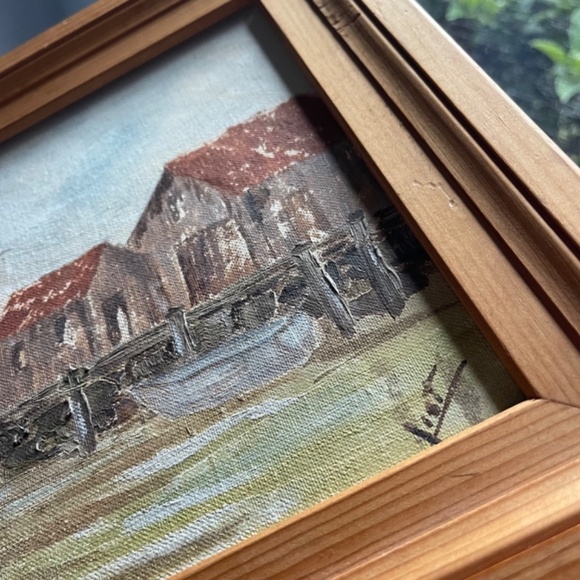 Painted Picture Wooden Frame Dorothy May List Summer 1961 - Picture 7 of 8